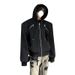 Niche Metal Zipper Deconstruction Hooded Sweater Men's Autumn And Winter Ruffian Handsome High-end Shoulder Padded Jacket Jacket Tide_voghion.com