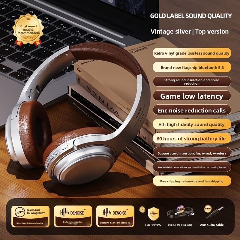 【】Nuovi auricolari Bluetooth da indossare sulla testa, aspetto elegante, batteria a lunga durata, unisex_voghion.com