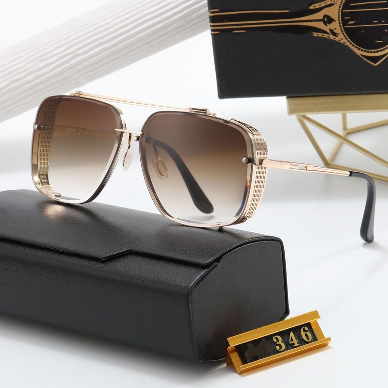 Occhiali da sole da uomo, nuovi occhiali da sole alla moda retrò in metallo con doppia trave poligonale, occhiali da sole alla moda con visiera laterale in rete sfumata_voghion.com