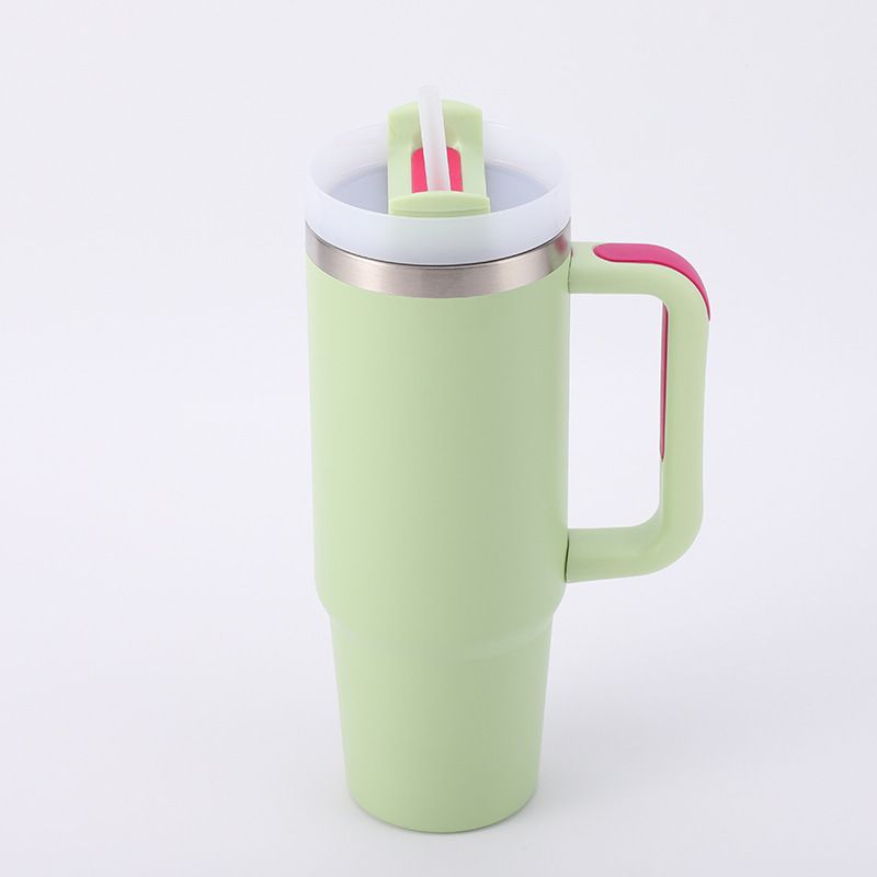 40oz Stainless Steel Tumbler - Vacuum Insulated Car Cup Leakproof & Sweatproof (Iced Coffee/Sports Use)_voghion.com