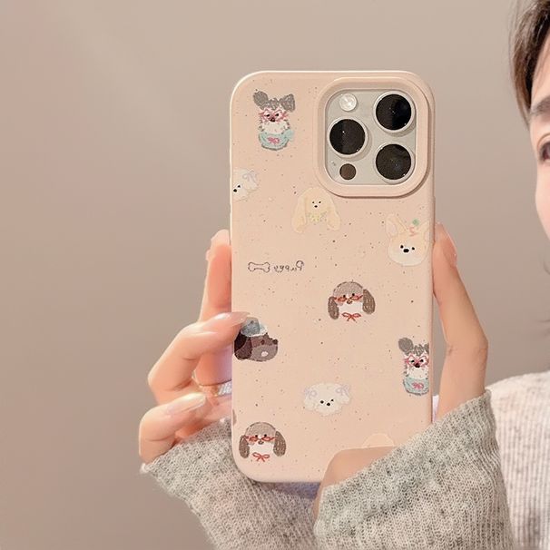 Unbeatable Quality Puppy Mobile Phone Shell For IPhone Creative Liquid Silicone Cartoon_voghion.com