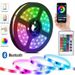5V USB RGB LED Strip Lights With 24-Key Remote & Bluetooth APP Control - 5050 SMD Flexible Light Tape For TV Backlight, Home Decoration_voghion.com