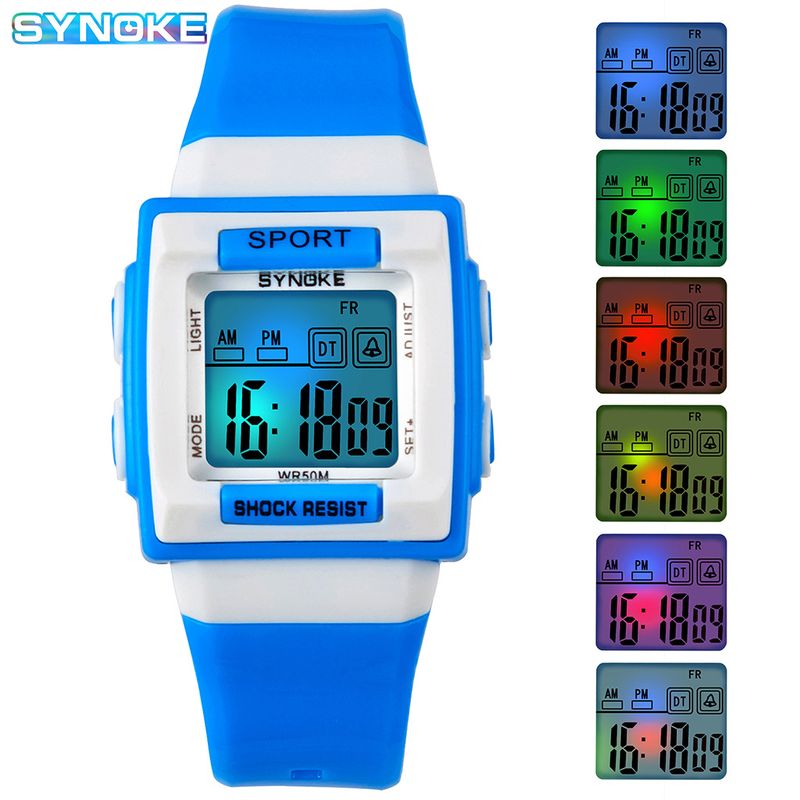   Grundschüler Geschenkuhr Hersteller Waren Direktvertrieb leuchtende wasserdichte elektronische Uhr Jungen und Mädchen_voghion.com