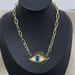 Unique Niche Design Sense 3D Eye Eyelash Necklace Cuban Simple Elegant Clavicle Chain Trend_voghion.com