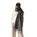 Circle yarn, Thousand Bird plaid women's winter high-end atmosphere, black British style scarf, shawl_voghion.com