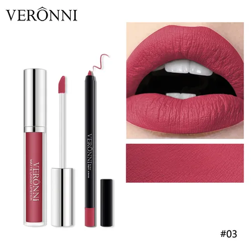 2023 nuovo Lip Matte Gloss Tube Liquid Lipkit con Lipliner Long Lasting Keep 24 ore impermeabile Sexy Beauty Makeup Kit cosmetico fodera_voghion.com