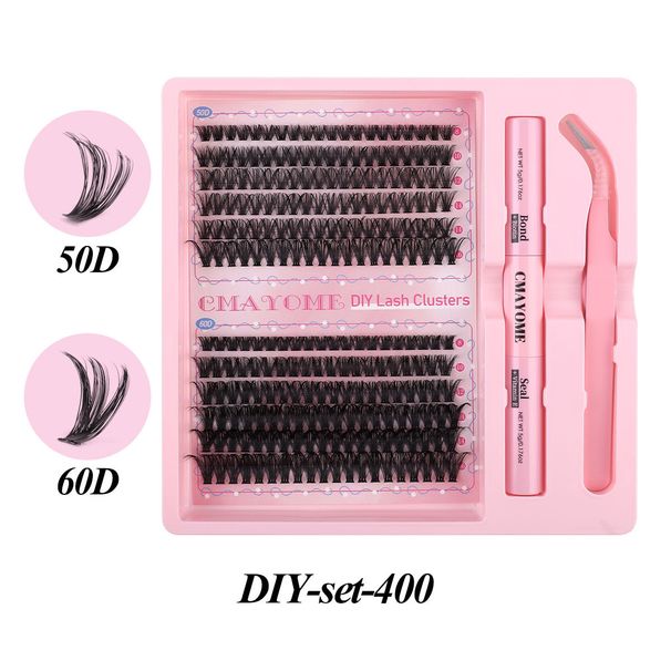 Nepwimpers Nieuw 240 clusters van enkele clusters gesegmenteerde valse wimpers 10 100D Natuurlijke en veelzijdige dikke en gekrulde wimpers_voghion.com