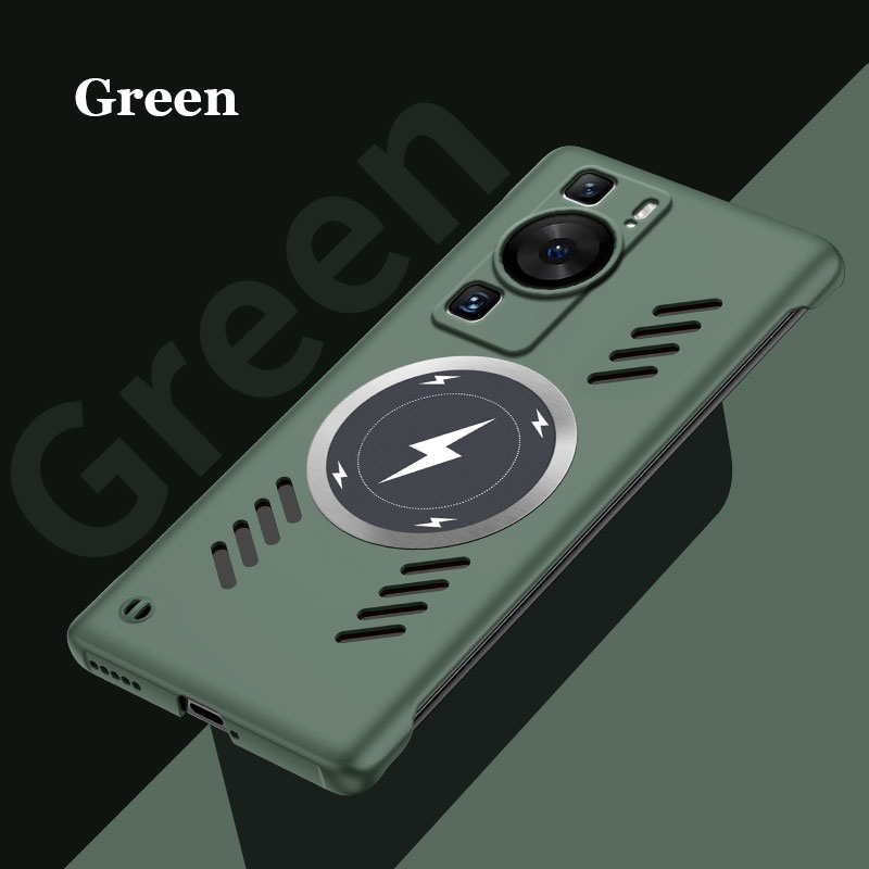 Frameless Heat dissipation Magnetic PC Case For Huawei P60 P50 P50E P40 Pro Plus Art Magsafing Wireless Charging Shell Cover_voghion.com