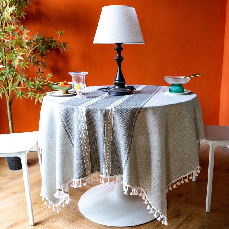 Nordic Hot-selling Small Fresh Tablecloth Dining Table Desk Round Cotton And Linen Cover Towel_voghion.com