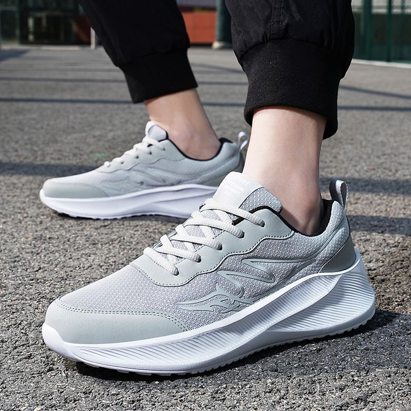 Pánské volné vzdušné síťované sportovní boty s létáním a tkaným povrchem, lehké cestovní běžecké boty_voghion.com