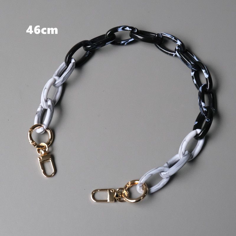 Fresh Summer Colorful Acrylic Resin Color-Block Handmade Detachable Thick Bag Decoration Chain_voghion.com