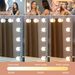 Large Dimmable Hollywood Mirror Vanity Make Up Mirror With 14 LED Dressing Table_voghion.com