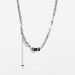 Collana in acciaio al titanio con pietre preziose nere a più strati, stile freddo, stile heavy metal, accessori hip hop con personalità scura_voghion.com