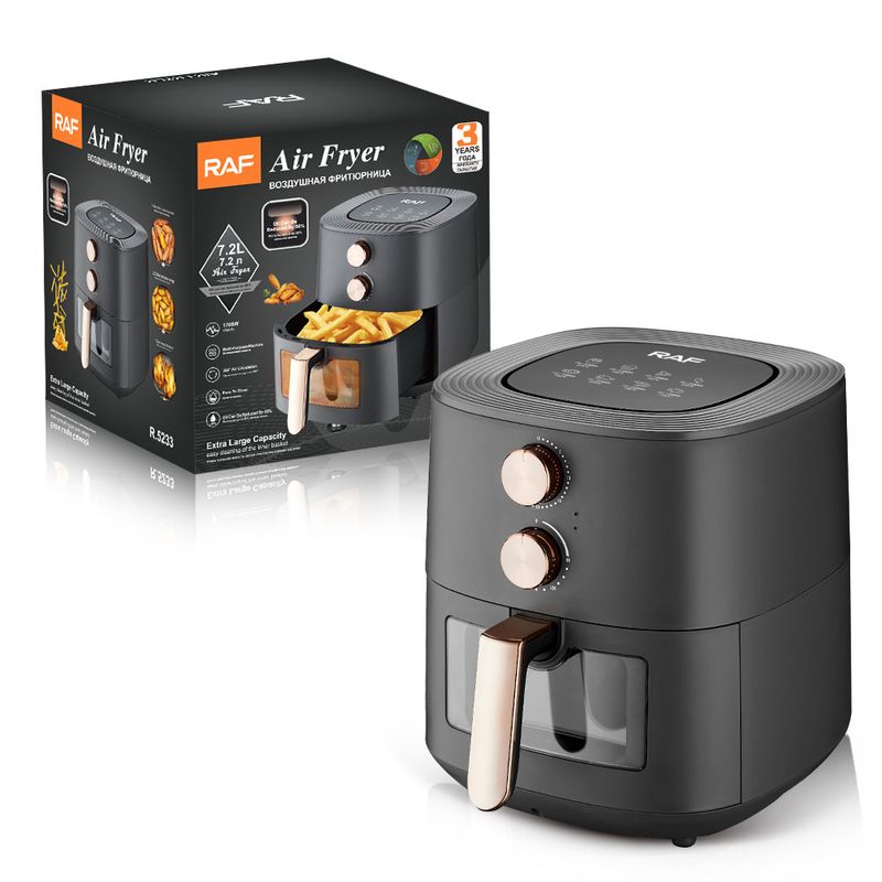 RAF European Style For Home Use, Large Capacity, Multifunctional Smart French Fry Visible Air Fryer 7.2L_voghion.com