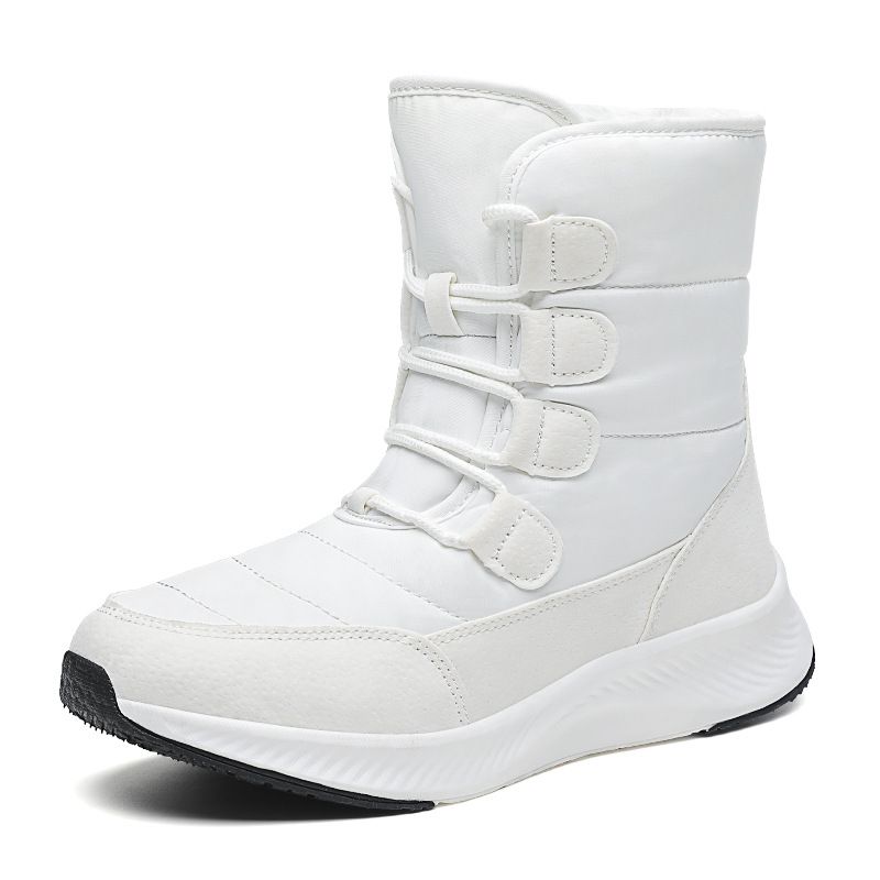 Women's Winter Snow Boots Waterproof Slip-Resistant Warm Lined Mid-Calf Boots With Lace-Up Design For Men And Women_voghion.com