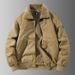 Plus Size 2025 Winter New Cotton Jacket With Fleece Lining Thickened Coat Men's Lamb Wool Workwear Versatile Warm_voghion.com