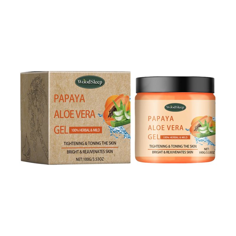 WoodSleep Papaya Aloe Vera Kremi, Papaya Aloe Vera Özü Jeli Güneş Sonrası Cildi Nemlendirici ve Nemlendirici_voghion.com
