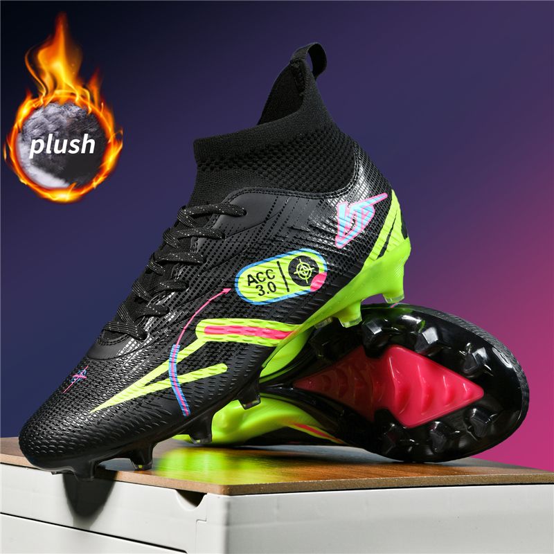 Scarpe da calcio per ragazzi in caldo cotone con punte lunghe e rotte_voghion.com