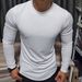 Men's Stretch Quick-Dry Long Sleeve T-Shirt - Slim Fit Gym Workout Shirt, Breathable & Moisture-Wicking Base Layer For Casual & Training_voghion.com