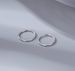 S999 STERLING SILVER SEMPLICE 1,2 MM DI SPESSORE CERCHIO TONDO SENZA FINE 8/10/12 MM 2 PZ PE16_voghion.com