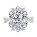 Luxurious Design Moissanite Oval Pigeon Egg Carat Diamond White Gold Cluster Zircon Ring For Women_voghion.com