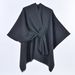 K New Women's Warm Cloak Simple Double-sided Solid Color Split Outerwear Shawl_voghion.com