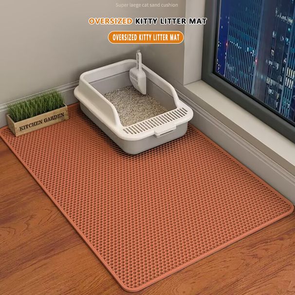 Cat litter mat with extra large EVA double drop mat anti-splash mat Foldable cat litter mat_voghion.com