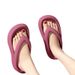 4.0 Thick Soles Increase The Feeling Of Stepping On Feces, EVA Clip Foot Flip Flops Women's Summer Beach Vacation_voghion.com
