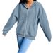 INS Solid Candy Color Sweatshirt Loose Fleece Thickened Hooded Jacket_voghion.com