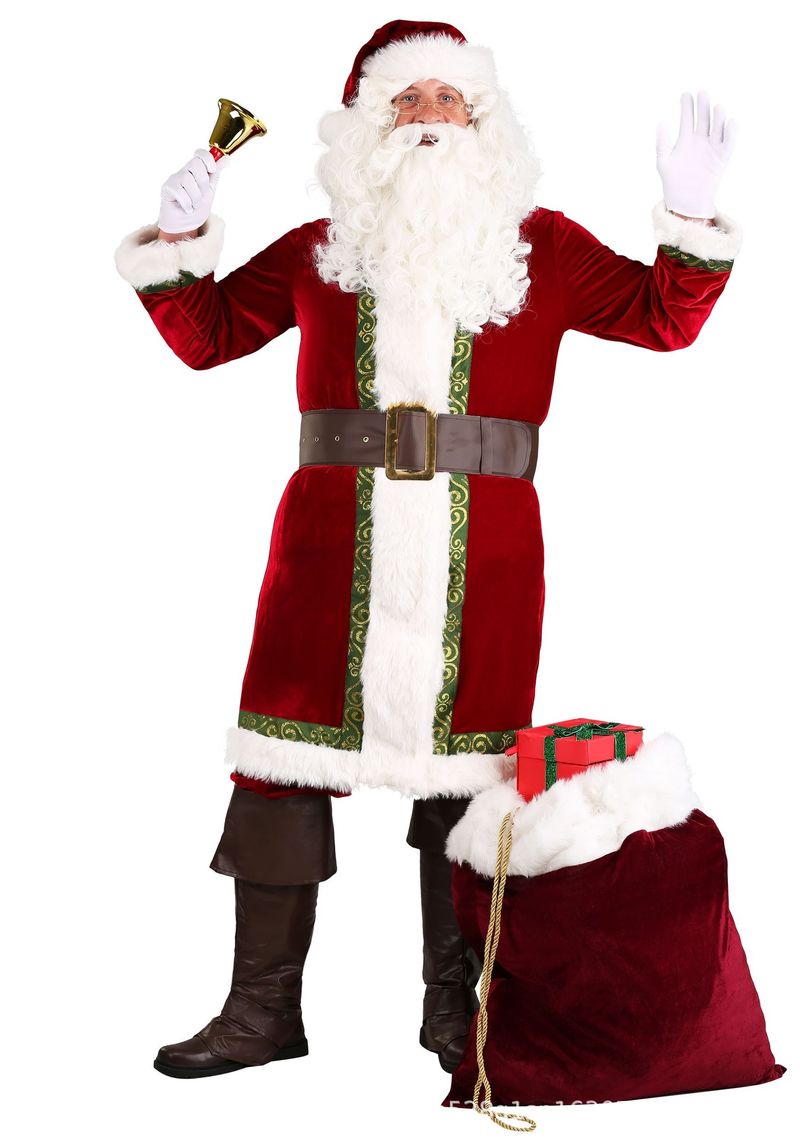 Volwassen Kerstman kostuum voor mannen, plus size set_voghion.com