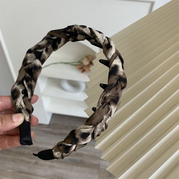Accessori per capelli intrecciati con stampa leopardata, nuovi accessori per capelli autunno/inverno 2025_voghion.com