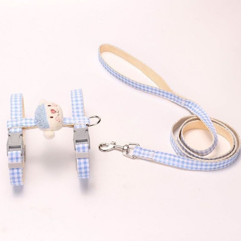 I-förmiges Brustgeschirr Haustier Kleine süße Schafhunde Walking Cat Leine Fabrik_voghion.com
