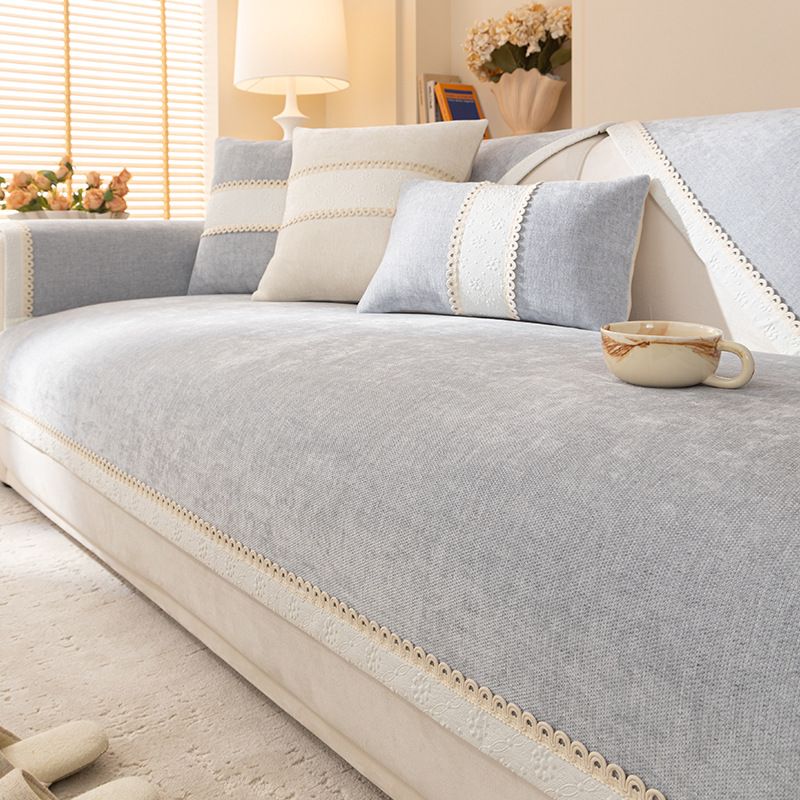 Solid Color Chenille Sofa Cushions For All Seasons New Style High Grade Cushions Non Slip Sofa Cover Cloth_voghion.com