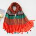 Unisex Scarf Ethnic style silk scarf travel wear patchwork women's sun protection shawl wrap headscarf_voghion.com
