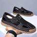 Sandali traspiranti da uomo, scarpe con fori, scarpe comode in pelle da guida casual da uomo con suola morbida_voghion.com