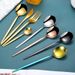 Stainless steel knife, fork, spoon 4-piece of tableware, European Portuguese and Western style coffee spoons, creative_voghion.com