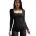 Women's Yoga Suit Ribbed One-Piece Pants Workout Body Shaping Long Sleeve Sports Jumpsuit_voghion.com