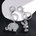 AS Nuovo portachiavi personalizzato creativo a forma di elefante e coniglio con accessori per auto Kca041_voghion.com