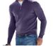 2025 New Autumn Long Sleeve V-neck Wool Fleece Zipper Men's Casual Polo Shirt_voghion.com