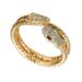 New Personality Exaggerated Punk Style Snake-Shaped Wrapped Alloy Bracelet With Rhinestones For Men And Women_voghion.com