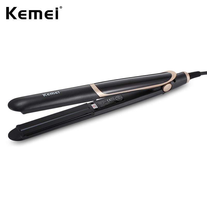 Kemei KM-2219 Infrared Straightener Professional Thermostatic Ceramic Coating Curler Styling Tools Hair Flat Iron_voghion.com