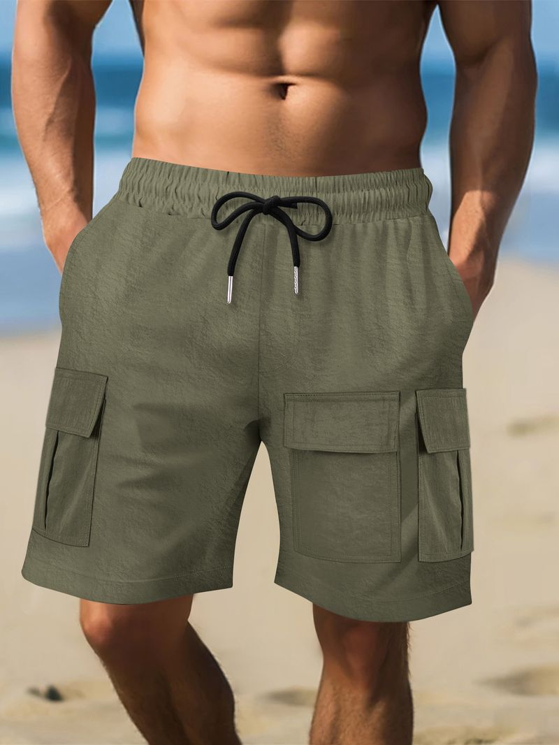 Men's Clothing New Size Men's Short Sports Overalls With Multiple Pockets Shorts Fitness Pants Sports Casual Shorts_voghion.com