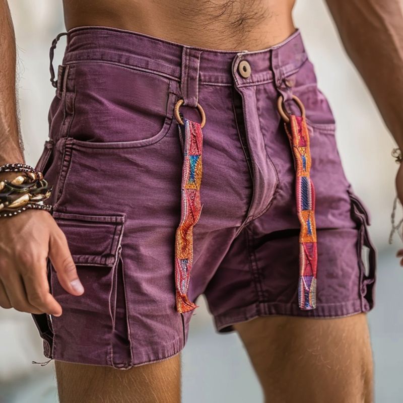 Abbigliamento maschile Pantaloncini casual da strada alta Pantaloncini da spiaggia per le vacanze_voghion.com