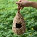 Hadmade Wove Hummigbird House Creative Bird Nest Hibiscus Grass Artificial Birdhouse Gardeig Hagig_voghion.com