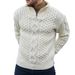 Men's Clothing 2024 autumn and winter new knitted sweater zipper turtleneck long sleeved cable sweater men's clothing_voghion.com