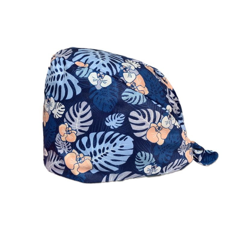 Cappello Baotou stampato con bottoni per uomini e donne, dottori e infermieri, cappello da lavoro antipolvere e antifumo, cappello da zucca_voghion.com