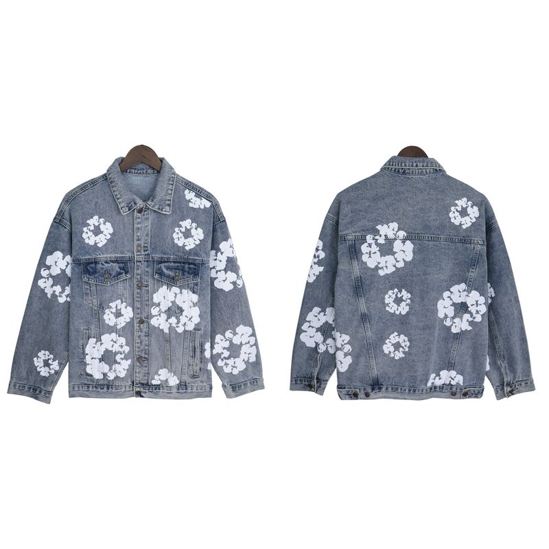 American Fashion Brand Kapok Denim Coat Men's High Street Loose Jacket Women's Coat Fashion_voghion.com