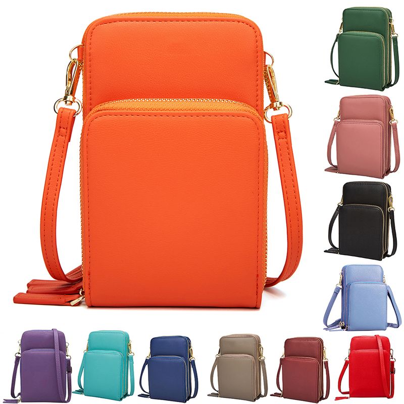 Lihao Damen-Umhängetasche mit mehreren Taschen und Reißverschlüssen, Mini-Umhängetasche, Handytasche, Geldbörse, Geldbörse, Schwarz_voghion.com
