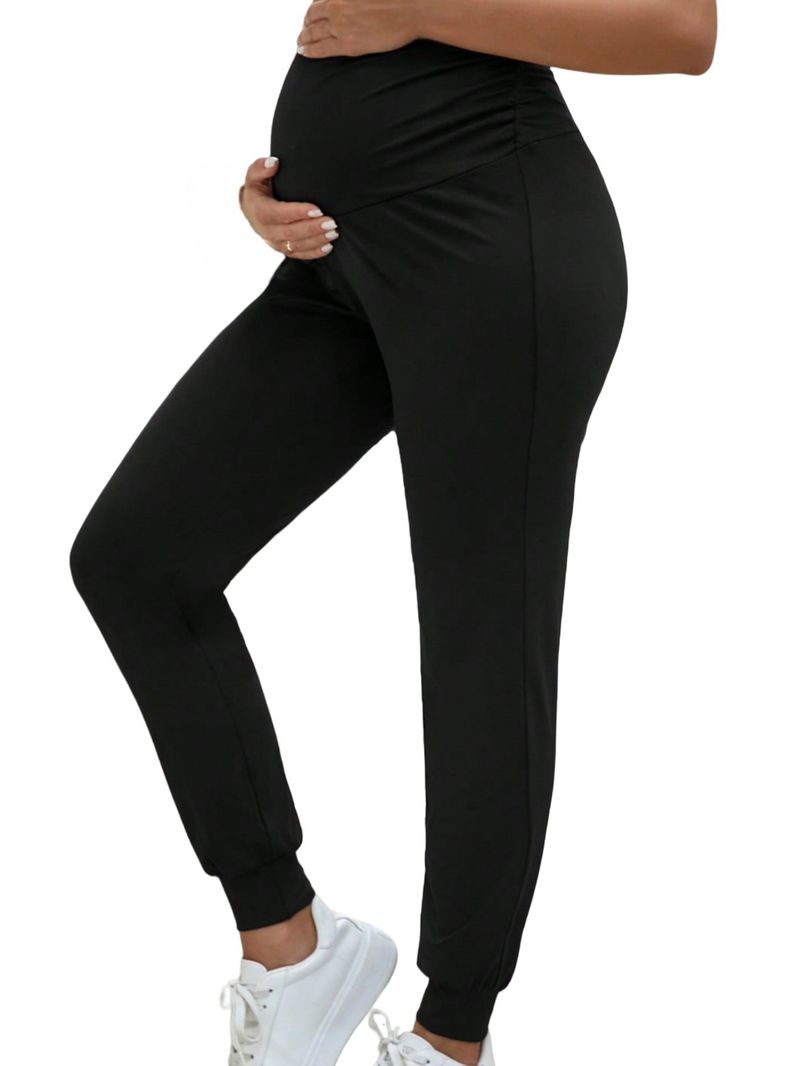 Dameskleding Losse sportbroeken Yoga Hoge elastische hoge taille Buikondersteuning Zwangerschapsbroek_voghion.com