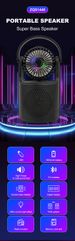 ZQS1440 Portable Wireless Bluetooth Speaker With Fan Colorful Light Speaker Audio Wholesale_voghion.com
